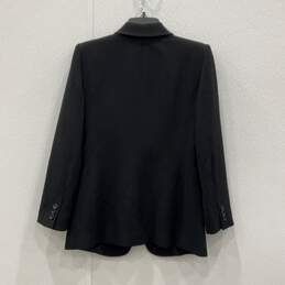 Armani Collezioni Womens Black Notch Lapel One Button Blazer Size 6 With COA alternative image