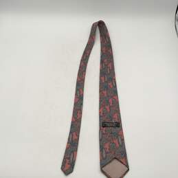 Christian Dior Mens Pink Blue Paisley Adjustable Four In Hand Pointed Neck Tie alternative image