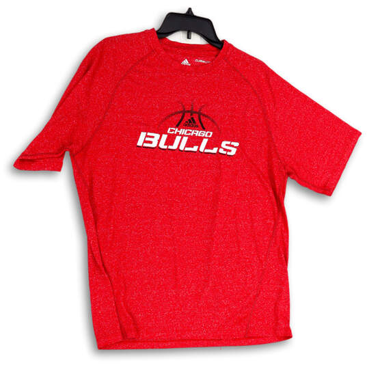 Womens Red Climalite Chicago Bulls Short Sleeve Round Neck T-Shirt Size M image number 1