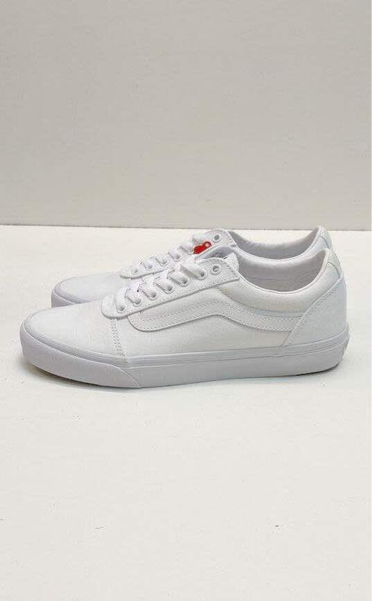 Vans Ward White Canvas Sneakers Size Men 10 image number 2