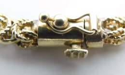 Vintage 14K Yellow Gold Byzantine Bracelet With Figa Fist & Jewish Charms 25.9g alternative image