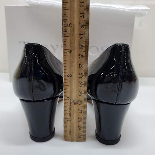 Taryn Rose Leticia Patent Leather Heels Black for Women Sz 36.5 image number 4