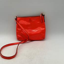 Kate Spade Womens Orange Leather Adjustable Strap Zipper Crossbody Bag Purse alternative image