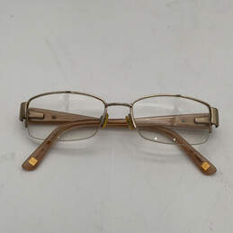 Womens AK5003 Rose Gold Half Rimless Frame Rectangle Reading Eyeglasses