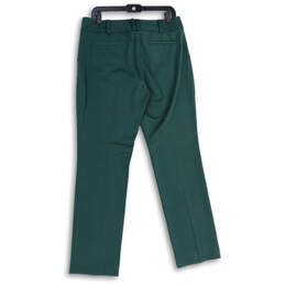 NWT Womens Green Flat Front Stretch Runway Slim Fit Dress Pants Size 10 alternative image