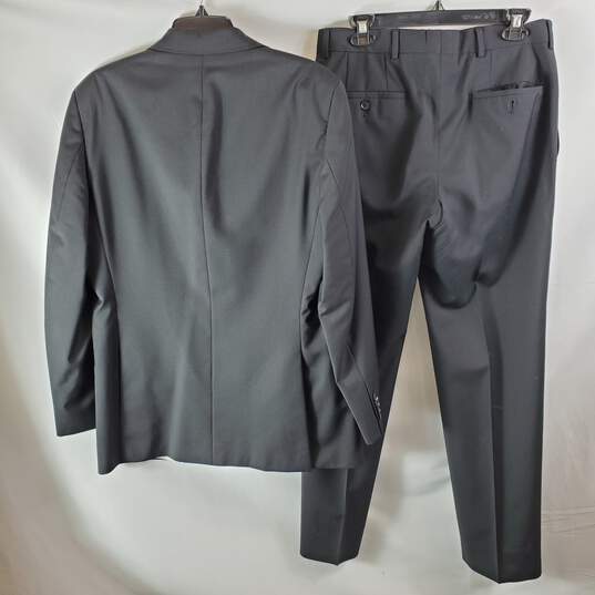 Hugo Boss Men Black Pinstripe Suit Sz 36R image number 4