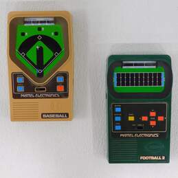 VNG Mattel Classic Electronic Baseball & Football2 Handheld Portable Games WORKS
