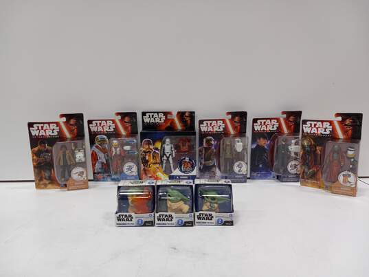 Bundle of 9 Assorted Star Wars Action Figures image number 1
