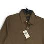 NWT Mens Brown Long Sleeve Spread Collar Slim Fit Button-Up Shirt Size M image number 3