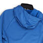 Womens Blue Long Sleeve Kangaroo Pockets Therma-Fit Pullover Hoodie Size S image number 4