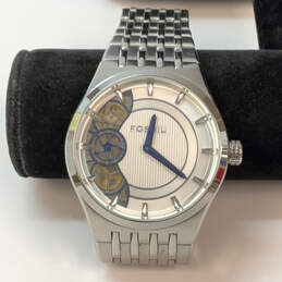 Designer Fossil Twist ME-1036 Silver-Tone Stainless Steel Analog Wristwatch