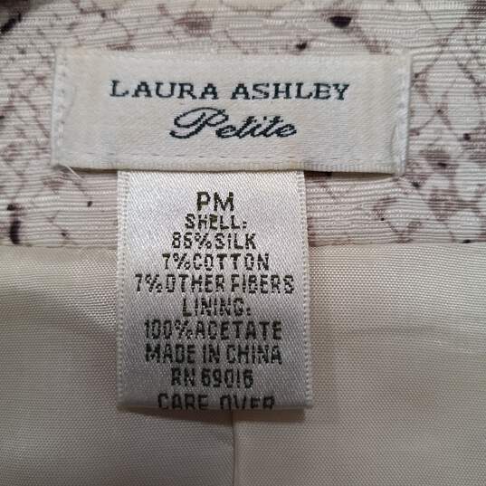 Laura Ashley Petite Women's Snakeskin Pattern Open Front Jacket Size PM image number 4