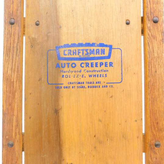 Vintage Craftsman Wood Auto Creeper image number 4