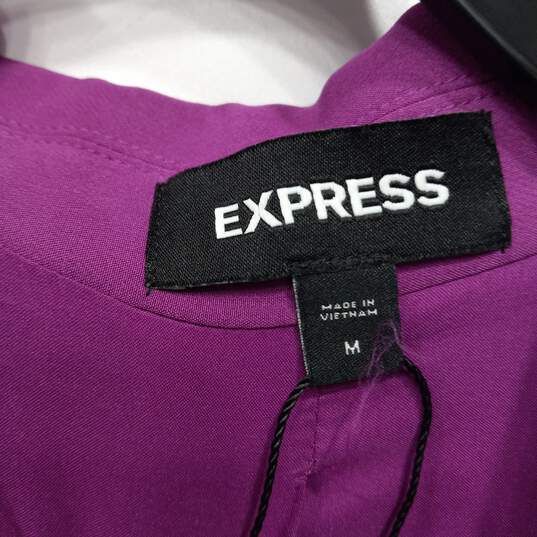 Express Purple Blazer Suit Jacket Size Medium - NWT image number 4