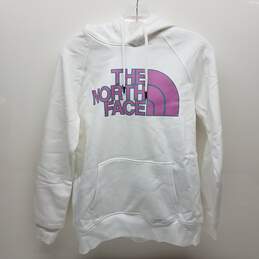 The North Face White/ Purple Logo Hoodie Smalll