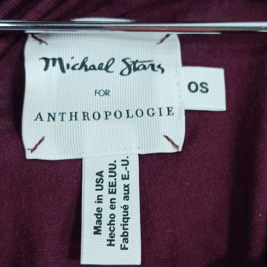 Michael Stars for Anthropologie Women's Burgundy Top One Size image number 3