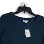 NWT Womens Blue Long Sleeve V-Neck Pullover Tunic Blouse Top Size XS image number 3