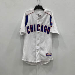 Mens White Blue NBA Chicago Cubs Mark Prior #22 Basketball Jersey Size M