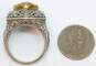Robert Manse Bali Designs 925 Sterling Silver & 18K Yellow Gold Citrine Ring 10.8g image number 9