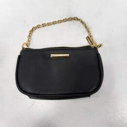 Anne Klein Black Faux Leather Mini Handbag
