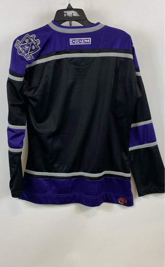 NHL Women's Black/ Purple LA KIngs Jersey- L image number 2