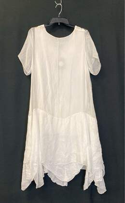 M Women's White Drop Waist Dress- XS NWT alternative image