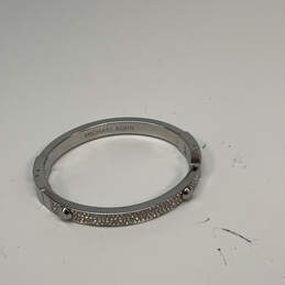 Designer Michael Kors Silver-Tone Astor Baguette Hinged Bangle Bracelet alternative image