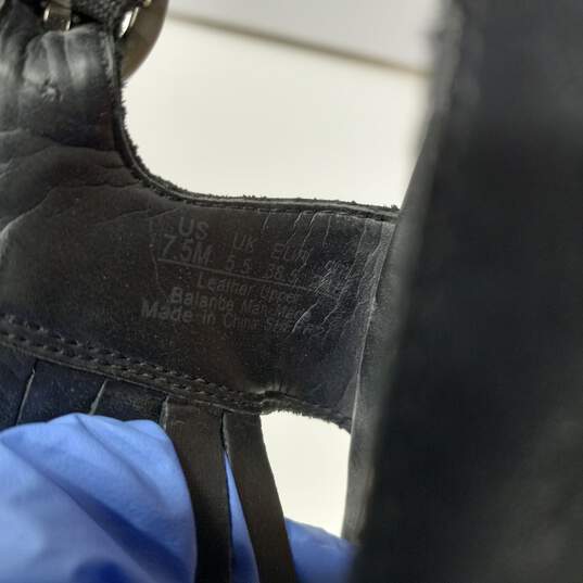 Franco Sarto Women's Black Leather Wedge Sandals Size 7.5M image number 6