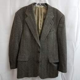 Evan-Picone Men's Brown/Beige Herringbone Wool Sport Coat Blazer Size 39R