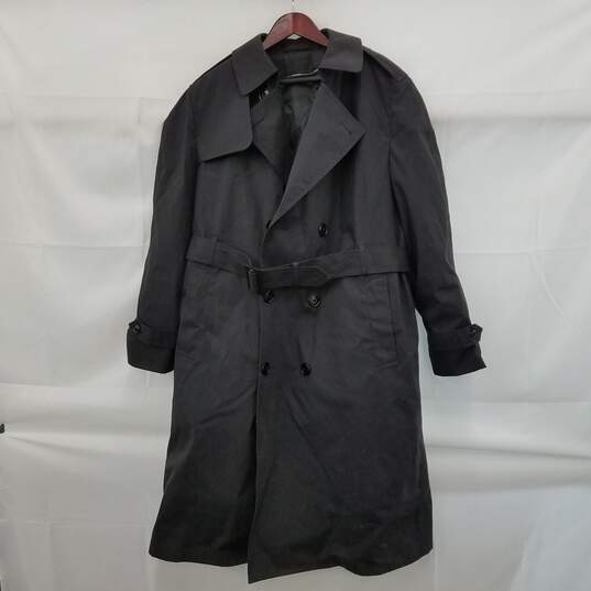 Defense Logistics Agency Garrison Collection Black Trench Coat Size 42R image number 1