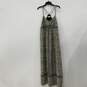 Loft Womens Beige Black Paisley V-Neck Spaghetti Strap Maxi Dress Size 14 image number 1