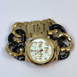 Designer Michael Kors Runway Two-Tone Chronograph Quartz Analog Wristwatch alternative image