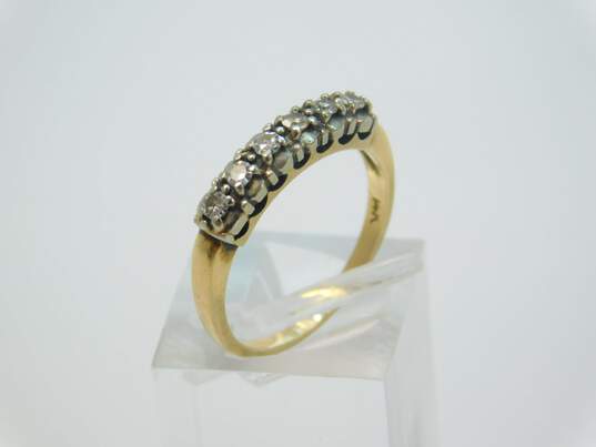 14K Yellow Gold 0.18CTTW Diamond Band Ring 2.2g image number 4