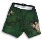 Free People Womens Green Camouflage Embroidered Raw Hem Cut-Off Shorts Size 8 image number 1