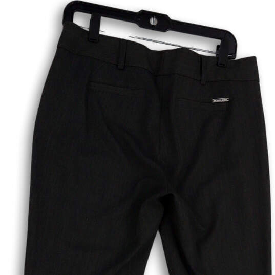Womens Black Flat Front Slash Pocket Straight Leg Dress Pants Size 8 image number 4
