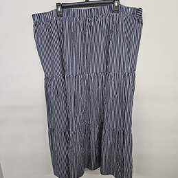 Lane Bryant Blue & White Striped Skirt alternative image