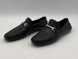 Salvatore Ferragamo Men's Size 8 Black Leather Driver Shoes alternative image