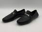 Salvatore Ferragamo Men's Size 8 Black Leather Driver Shoes image number 2