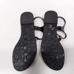 Coach Women's A6307 Black Piccadilly Jelly Thong Sandals Size 10B alternative image
