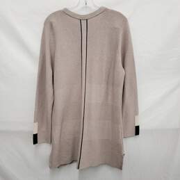 NWT Nic + Zoe WM's Long Sleeve Walnut Cream Button Up Cardigan Sweater Size XL alternative image