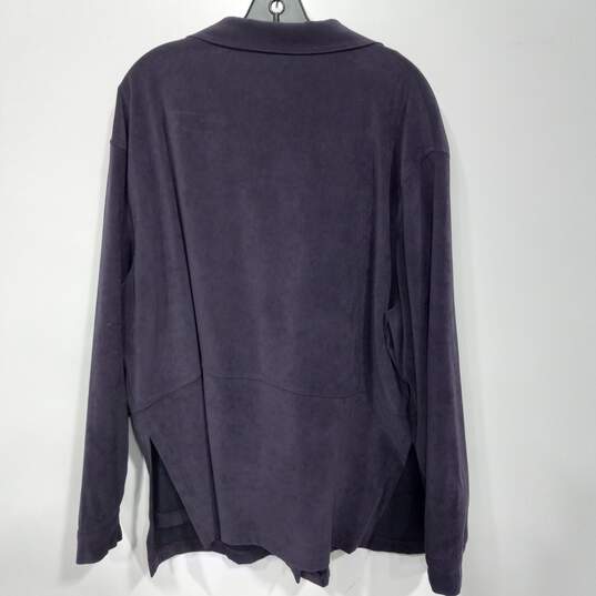 Dressbarn Purple Button Up Shirt Women's Size 24 image number 3
