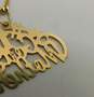 14K Yellow Gold Number 1 Godmother Pendant Twisted Chain Necklace 1.3g image number 5