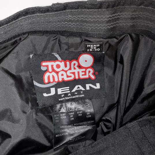 Tour Master Black Jean Riding Pants W/Knee Pads Men's Size XS(28-30) image number 3