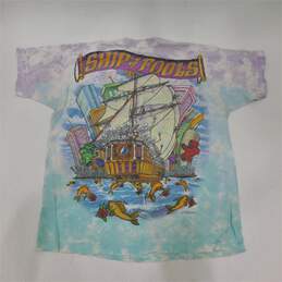 Vintage 1993 Grateful Dead ship Of Fools Tie Dye Band T-shirt alternative image