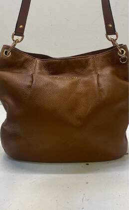 Michael Kors Brown Leather Hobo Shoulder Tote Bag