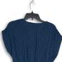 Madewell Womens Blue Black Polka Dot Short Sleeve V-Neck A-Line Dress Size M image number 4