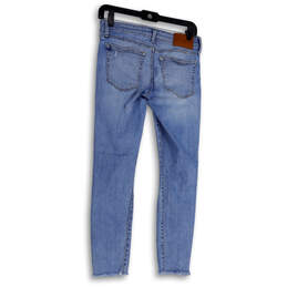 Womens Blue Distressed Medium Wash Pockets Denim Skinny Leg Jeans Size 2X26 alternative image
