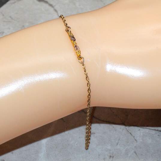 Mt. Rushmore Jewelry 10K Black Hills Gold W/ Gold Fill Chain Anklet - 1.19g image number 1