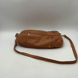 Tory Burch Womens Brown Leather Detachable Strap Double Handle Satchel Bag Purse alternative image