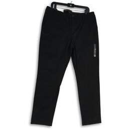 NWT Tommy Hilfiger Womens Black Flat Front Slash Pocket Chino Pants Size 16